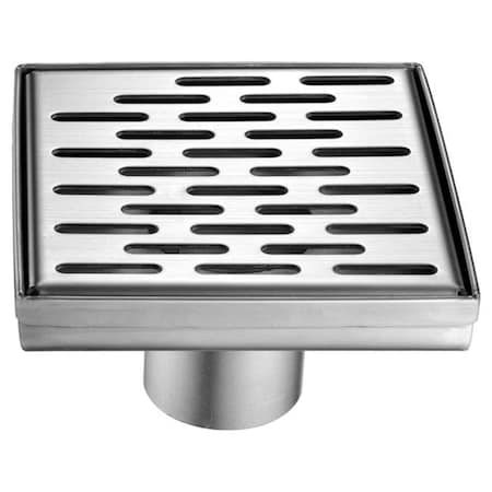 Dawn Dawn LYE050504 Yangtze River Series Stamping Technique Square Shower Drain - 5 in. LYE050504